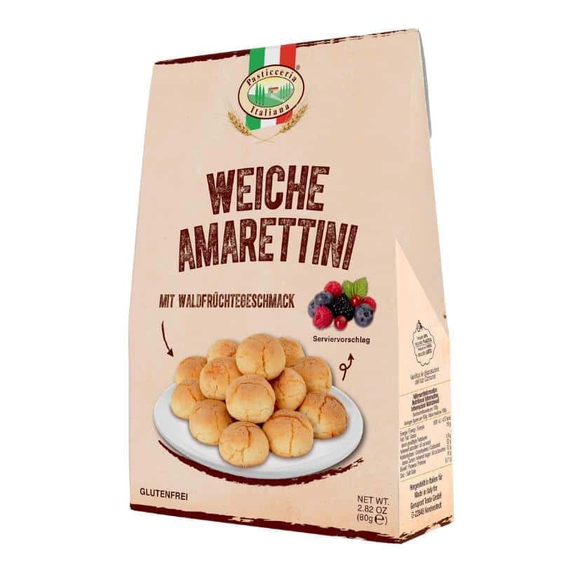 Pasticceria Italiana Weiche Amaretti mit Beeren-Geschmack
