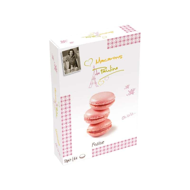 Macarons de Pauline - französisches Baisergebäck - erdbeer