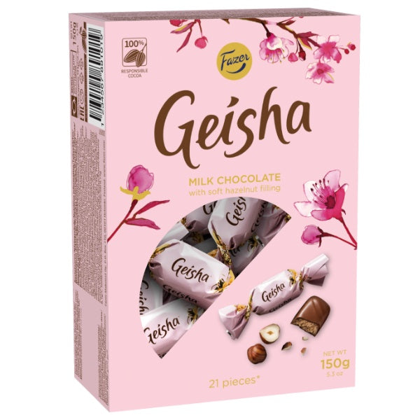 Fazer Geisha Milchschokolade mit Haselnussfüllung - 150g