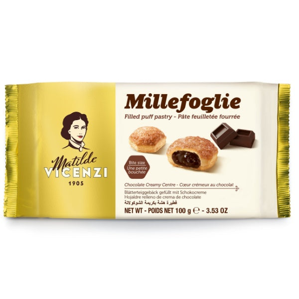 Vicenzi MilleFoglie Blätterteig-Häppchen Schokolade - 100g