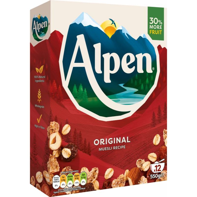 Weetabix Alpen Müsli Original 550g - gesundes Frühstück im Schweizer Stil