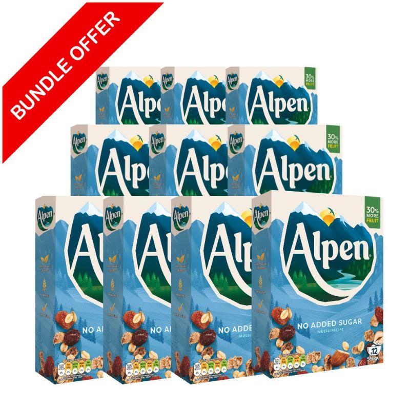 Weetabix Alpen Müsli ohne Zucker - (10 x 560g) - 10er Pack