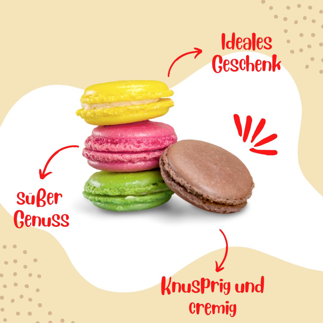 Süße Macarons - ideales Geschenk, knusprig und cremig