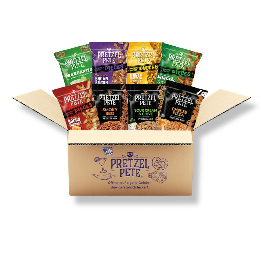 Pretzel Pete Mixbox mit 8 aufregenden Geschmackssorten - die leckeren Pretzel Pieces