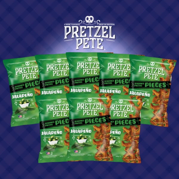 Pretzel Pete Pieces Jalapeño Brezeln - 8x160g