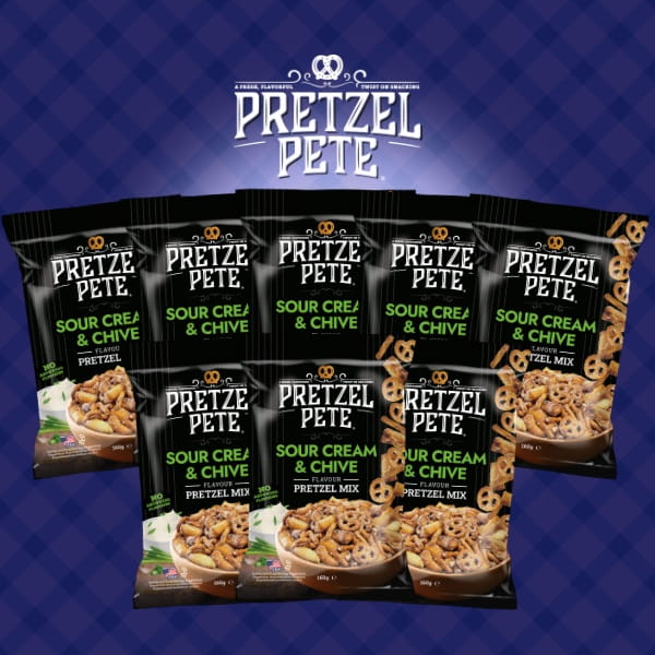 Pretzel Pete Brezel Mix Sour Cream & Chive - 8x160g