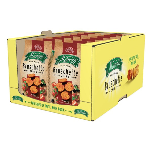 Karton Maretti Bruschette Brotchips Tomato, Olives & Oregano - (14x150g)