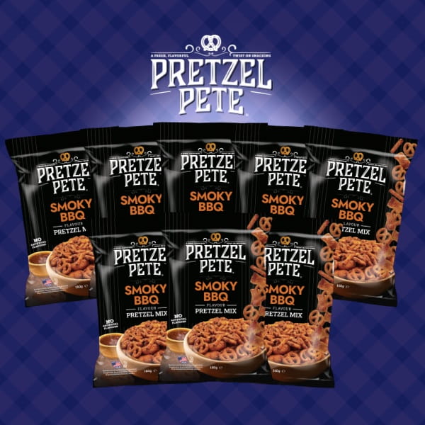 Pretzel Pete Brezel Mix Smoky BBQ - 8x160g