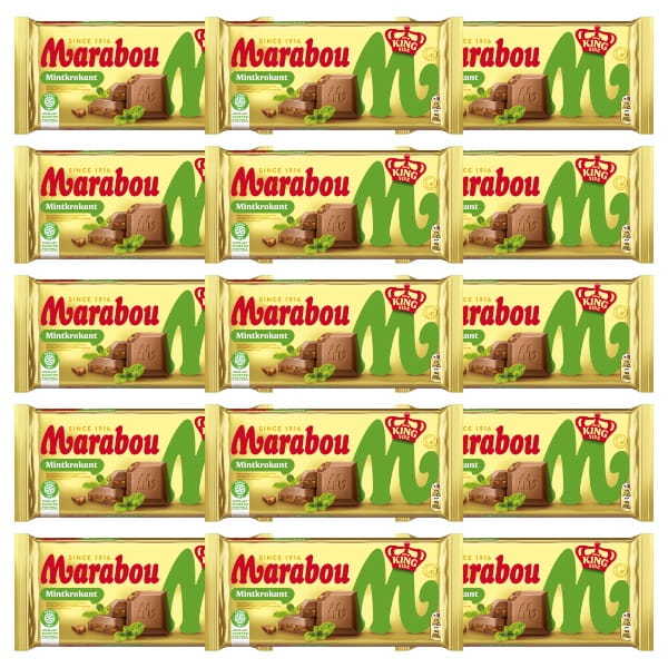 15x220g Marabou Tafel Mintkrokant Schokolade