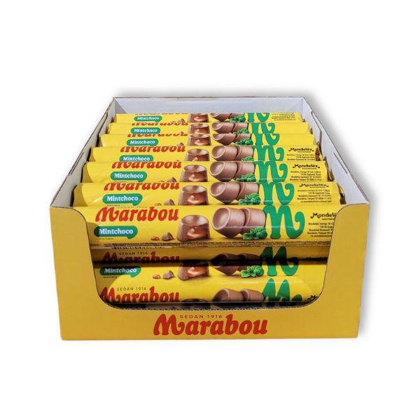 Karton Marabou Mintchoco Rolle Milchschokolade mit Minze - (28x78g)