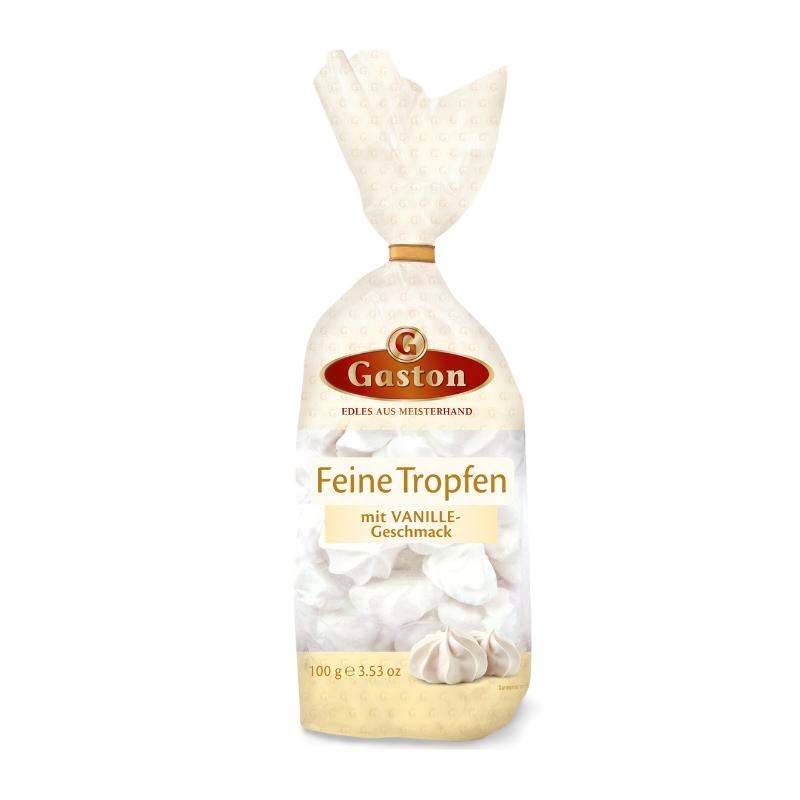 Gaston - Feine Mini-Tropfen - Schaumzucker-Gebäck in drei köstlichen Sorten - Vanille