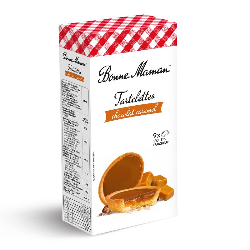 Bonne Maman Tartelettes - Traditionelles französisches Mürbeteiggebäck - schokolade Caramel