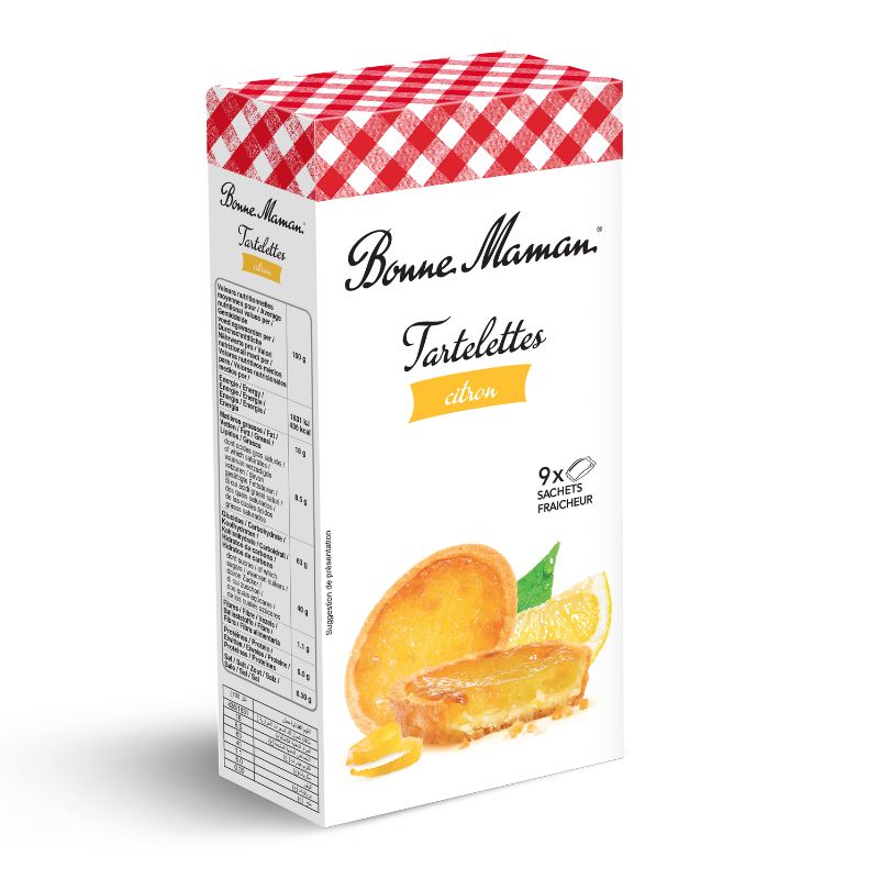 Bonne Maman Tartelettes - Traditionelles französisches Mürbeteiggebäck - citron