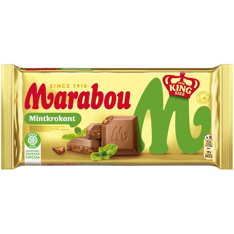 Marabou Tafel Mintkrokant 220g