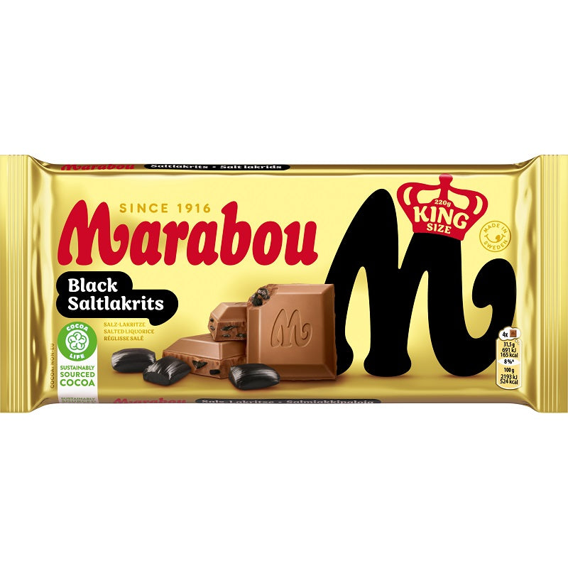 Marabou Tafel Salzlakritz 220g