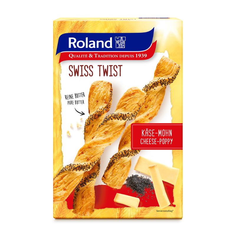 Roland Twist - Gebäckstangen mit Käse-Mohn | 100g