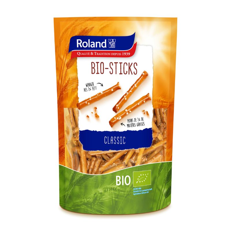 Roland BIO-Sticks Knuspriger Bio-Snack in Premium-Qualität&nbsp;- Natürlich knusprig. Natürlich lecker.