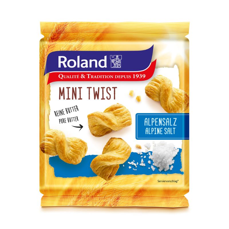 Roland Mini Twist - Mini-Gebäckstangen in zwei leckeren Sorten - Alpensalz