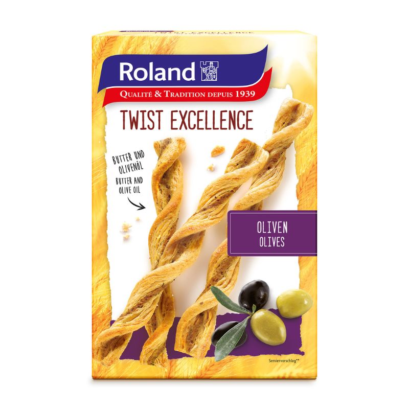 Roland Twist - Gebäckstangen mit Oliven | 100g