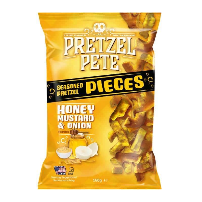Pretzel Pete Pretzel Pieces - Honey Mustard Onion - 160g