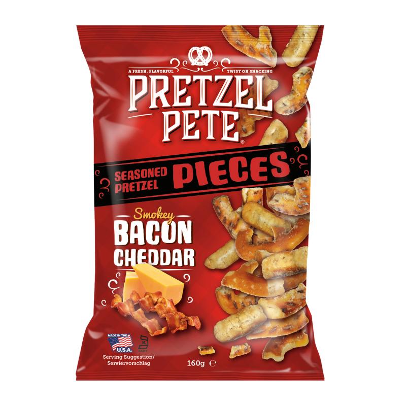 Pretzel Pete Pretzel Pieces - der leckere Snack aus den USA mit Bacon CheddarGeschmack