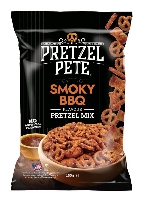 Pretzel Pete Pretzel Mix - Smokey BBQ - Amerikanischer Snack mit deftig rauchigem Aroma