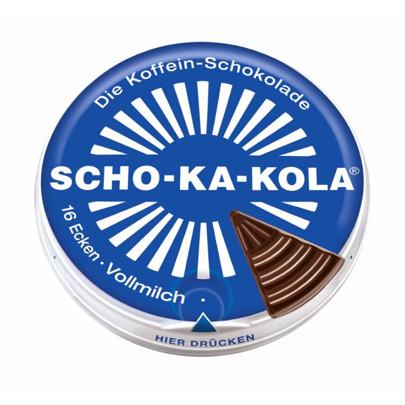 SCHO-KA-KOLA Vollmilch- die leckere Koffein-Schokolade in der Dose