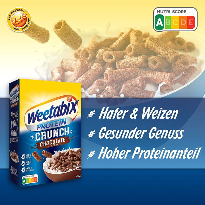 Weetabix Protein Crunch Frühstückscerealien Schokolade 450g