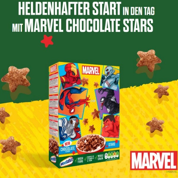 Weetabix Marvel Chocolate Stars Cerealien - 375g