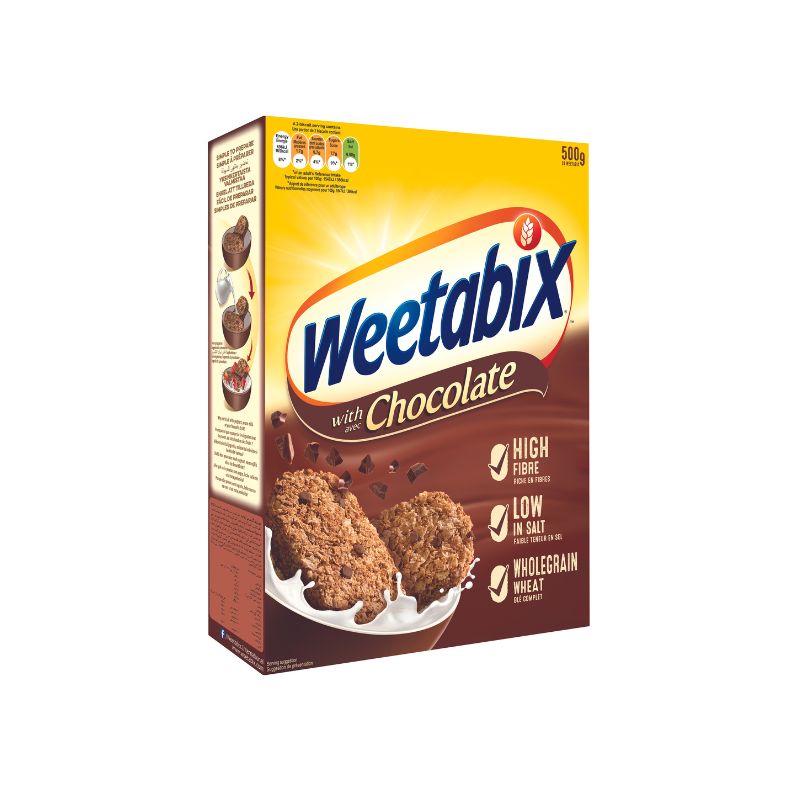 Weetabix Original Schokolade - Frühstückscerealien mit Vollkornweizen und Schokolade