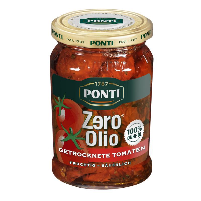 Ponti Zero Olio - Ölfreie getrocknete Tomaten-Antipasti in einem Glas. Revolutioniert italienische Feinkost mit 100% Geschmack. Ideal für Gesundheitsbewusste.