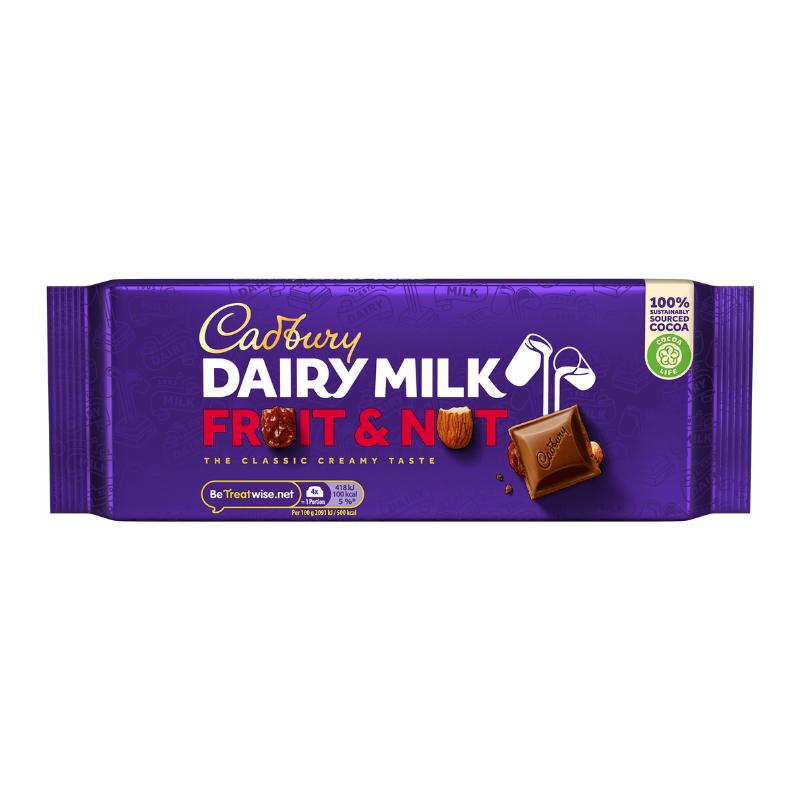 Cadbury Dairy Milk - Milch-Schokolade mit Rosinen und Mandeln