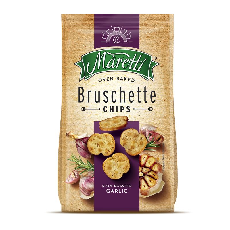 Maretti Brotchips - Im Ofen gebackene Bruschette Chips - Slow Roasted Garlic