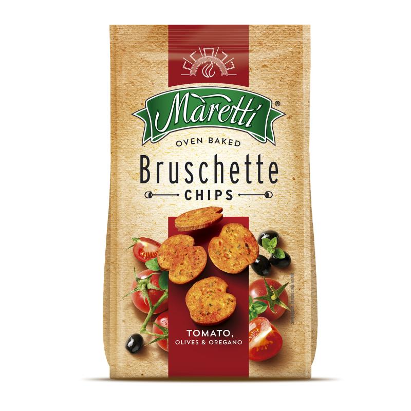 Maretti Brotchips - Im Ofen gebackene Bruschette Chips - Tomate
