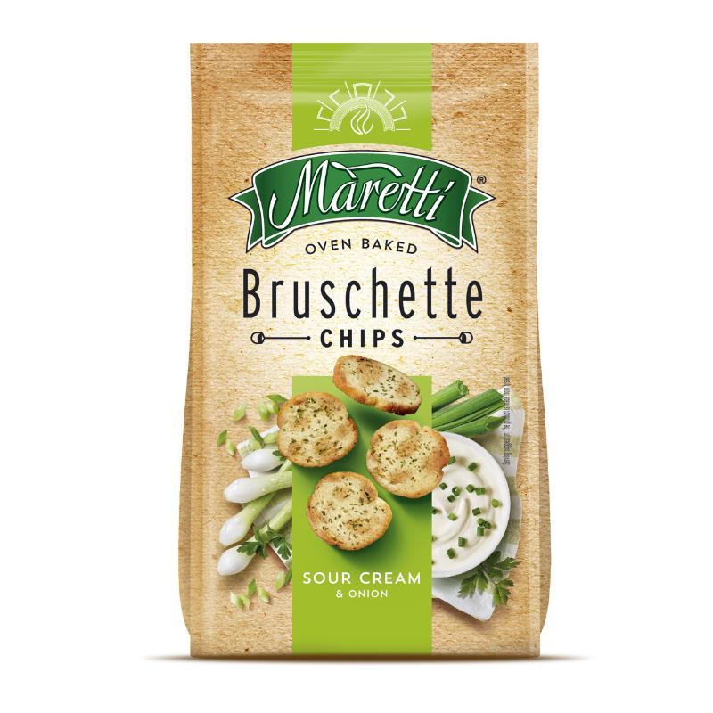 Maretti Brotchips - Im Ofen gebackene Bruschette Chips - Sour Cream