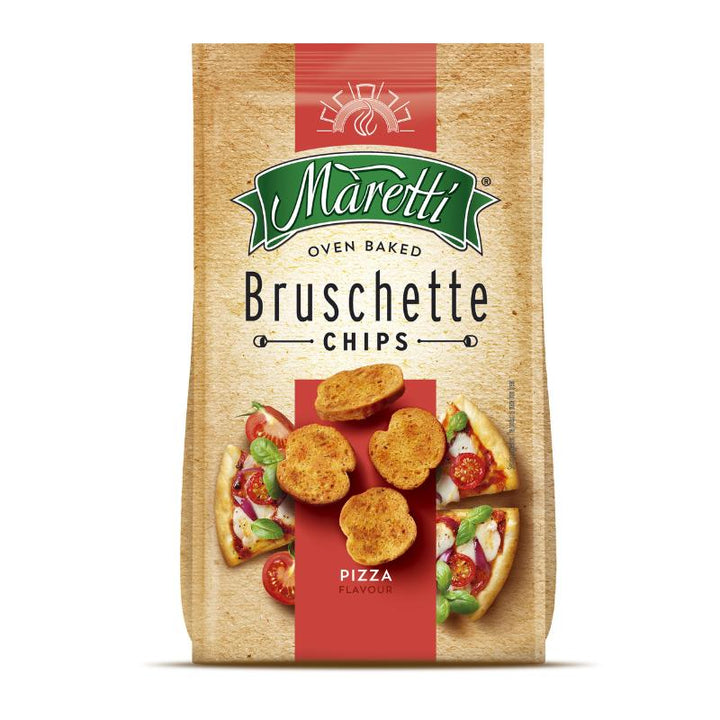 Maretti Bruschette Chips Pizza - Im Ofen gebackene Brotchips | 150g