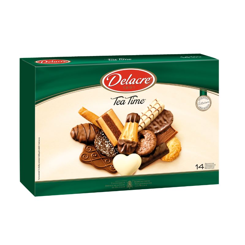 Delacre Tea Time 500g - Gebäckmischung mit und ohne Schokolade