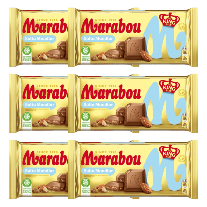 6x220g Marabou Tafel Salz-Mandel