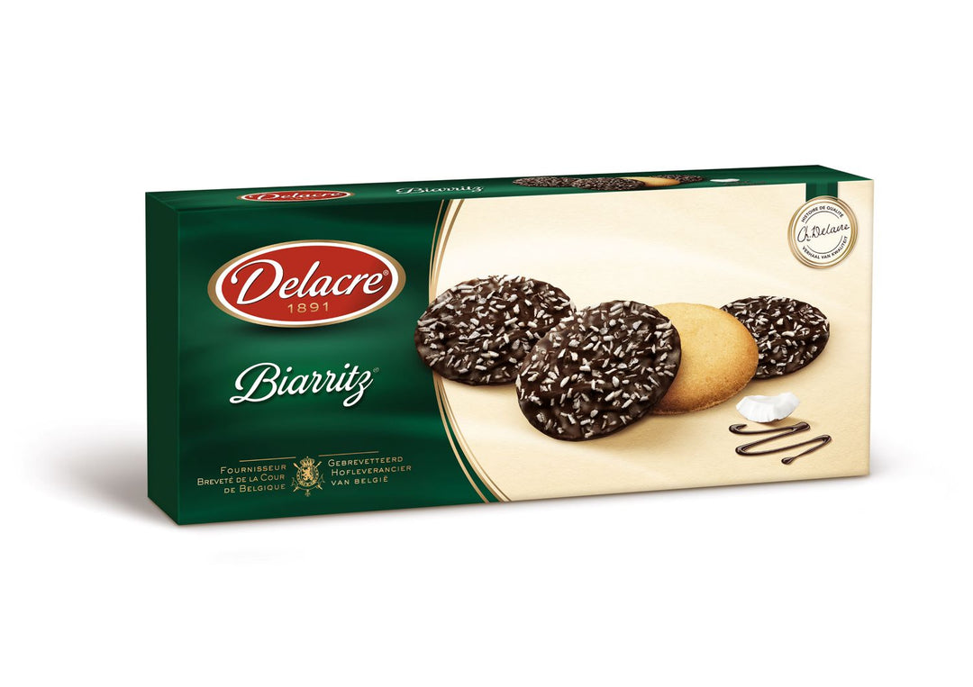 Delacre Biarritz 125g - Feinster Biscuit mit feinherber Schokolade