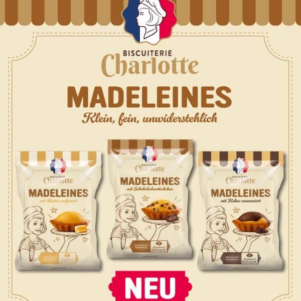Biscuiterie Charlotte Madeleines Küchlein mit Schokostücken - 165g