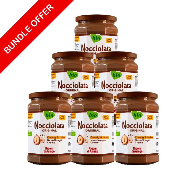 Nocciolata Rigoni di Asiago - Haselnuss-Nougat-Creme - 6er Pack (6 x 650g)