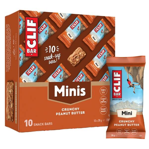 CLIF BAR Mini Riegel Crunchy Peanut Butter 10 Riegel je 28g in einer Verpackung