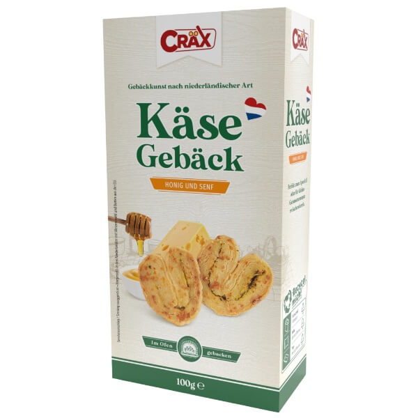 Cräx Käse Blätterteiggebäck mit Senf & Honig - 100g