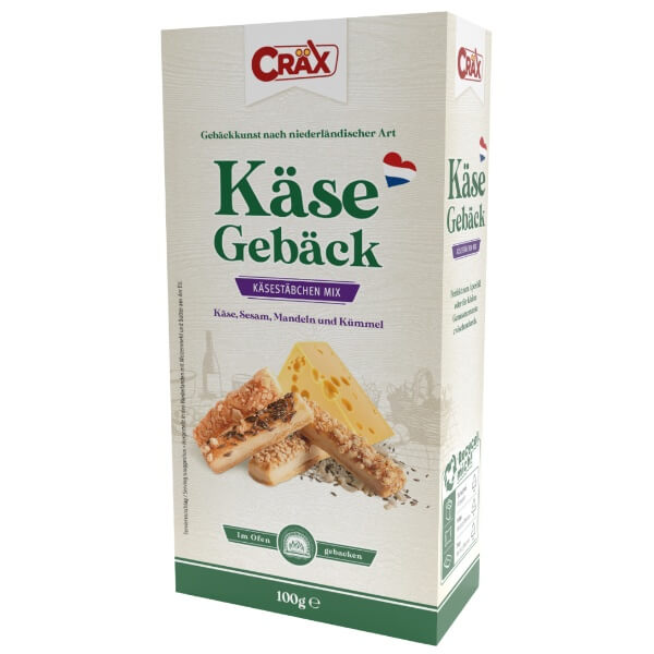Cräx Käse Blätterteigstangen 3 Körner Mix - 100g