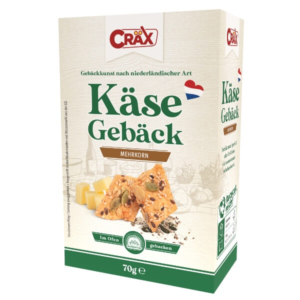 Cräx Käse Cracker mit Körnern - 70g