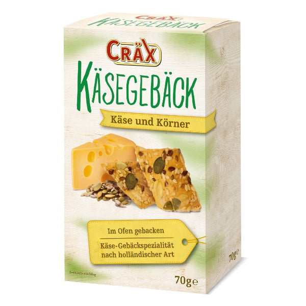 Cräx Käse Cracker mit Körnern - 70g