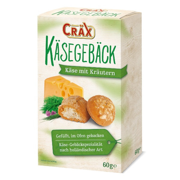 Cräx Käsegebäck gefüllt mit Käse und Kräutern - 60g