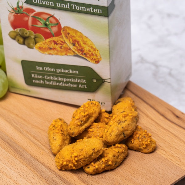 Cräx Käsegebäck mit Oliven & Tomaten - 75g
