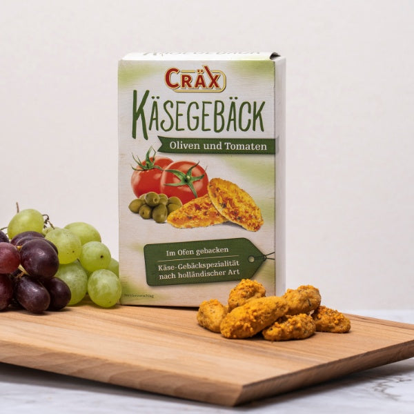 Cräx Käsegebäck mit Oliven & Tomaten - 75g
