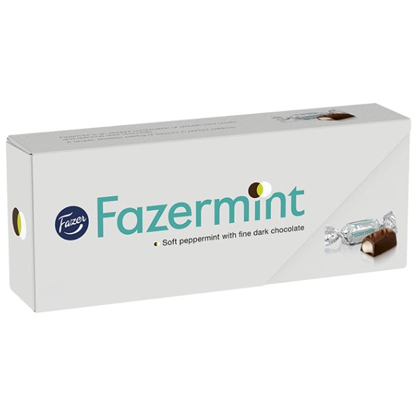 Fazer Fazermint 32 Schokoladenpralinen mit Pfefferminzfüllung in der 250g Verpackung
